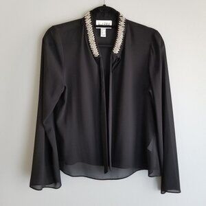 NWT Joseph Ribkoff Sheer Top with Embellishments